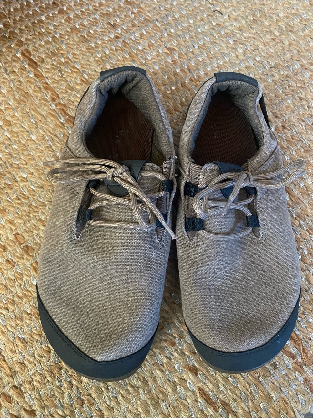 Xero Shoes Hana Men's 7.5 Earthy Brown Hemp Canvas Barefoot Minimalist Sneakers